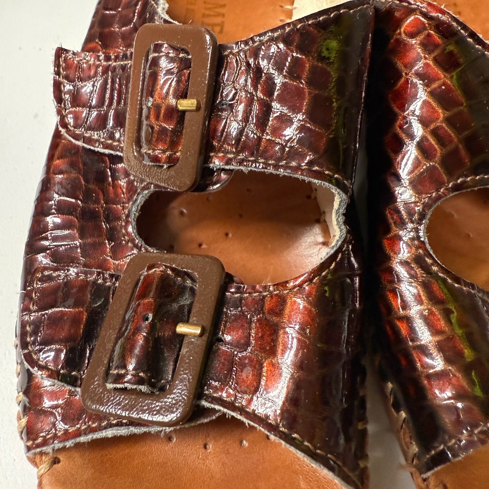 La Plume Brown Leather Sandals - Picture 3 of 12